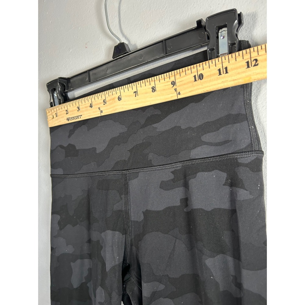 Lululemon Wunder Under High Rise Camo Leggings Women's Size 4 Black Grey - Picture 3 of 8